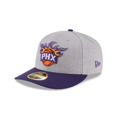 Phoenix Suns Gorra | New Era NBA Heather Low Profile 59fifty Fitted Cap Mexico - Grises